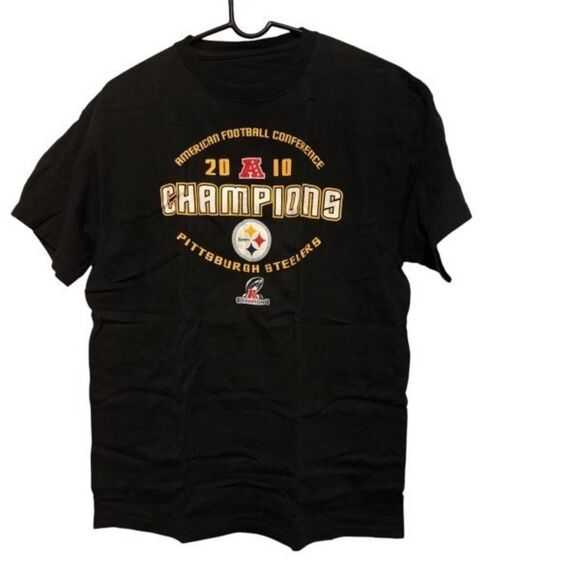 PITTSBURGH STEELERS 2010 AFC CHAMPIONS SIZE MEDIUM T-SHIRT - Picture 1 of 3